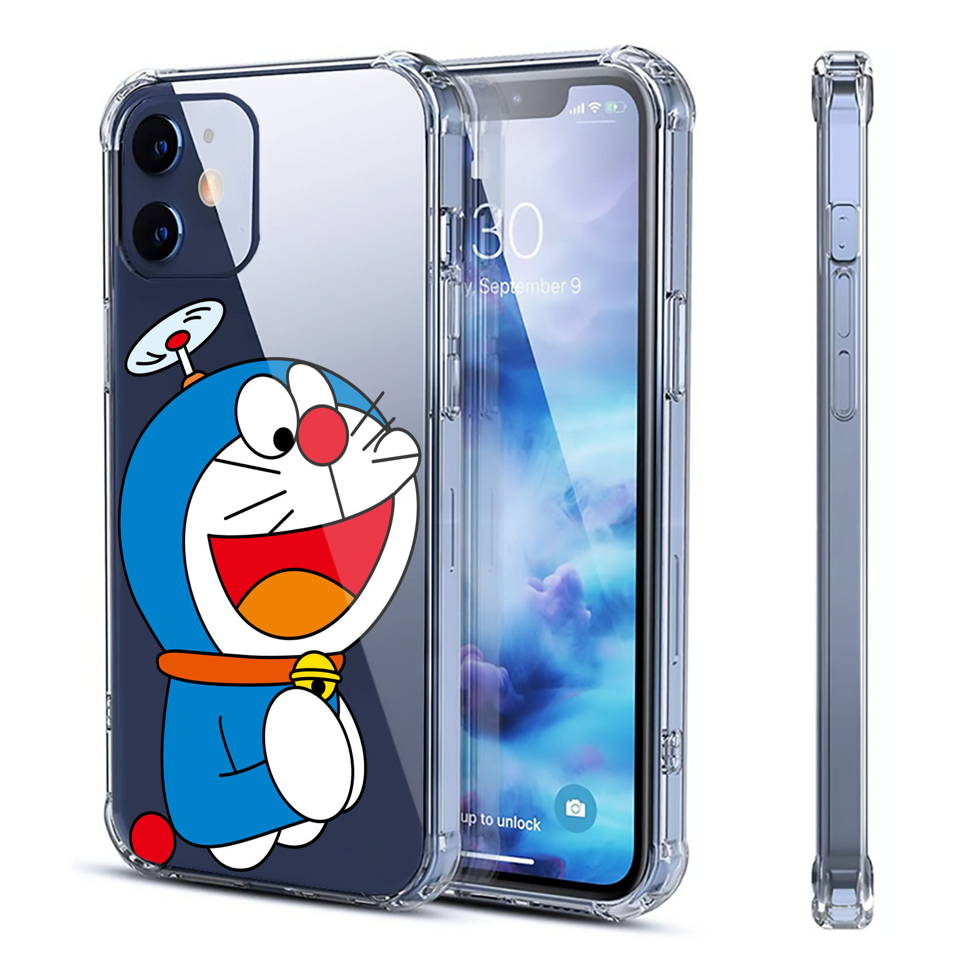 （画像用） ドラえもん Doraemon 【iPhone 12シリーズ対応】透明スマホケース（クリアソフトケース）